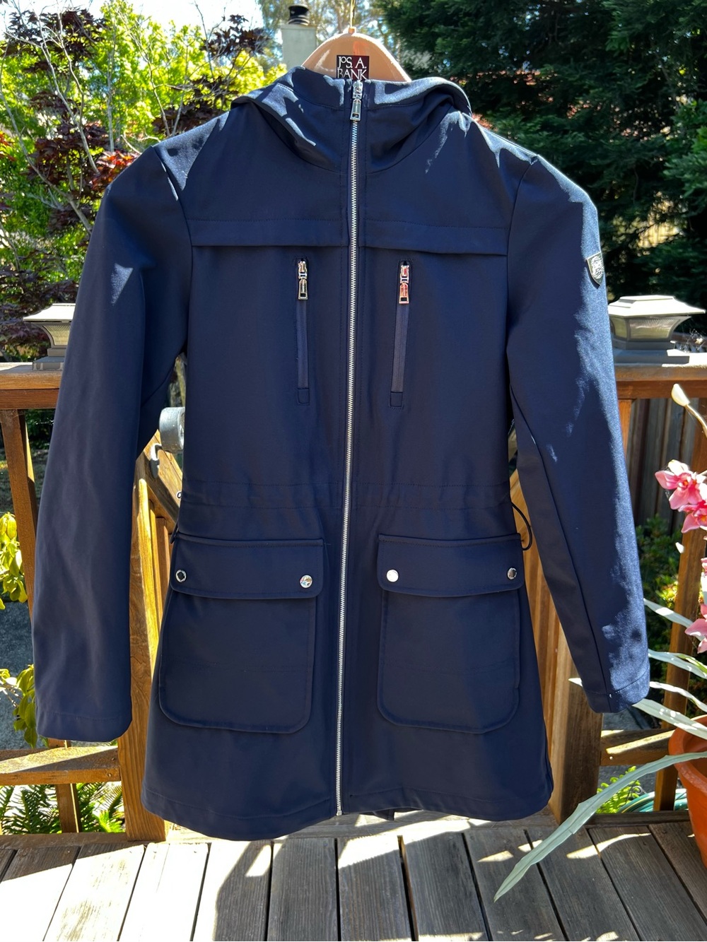 Vince Camuto Navy Hooded